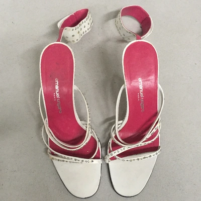 Pre-owned Emanuel Ungaro White Leather Sandals
