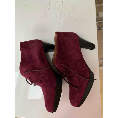 Pre-owned Fratelli Rossetti Purple Suede Ankle Boots