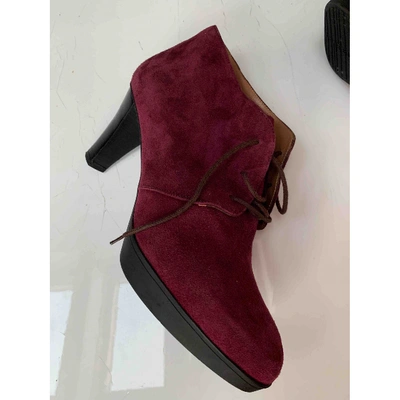 Pre-owned Fratelli Rossetti Purple Suede Ankle Boots