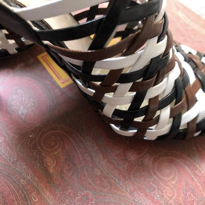 Pre-owned Etro Leather Sandals In Black