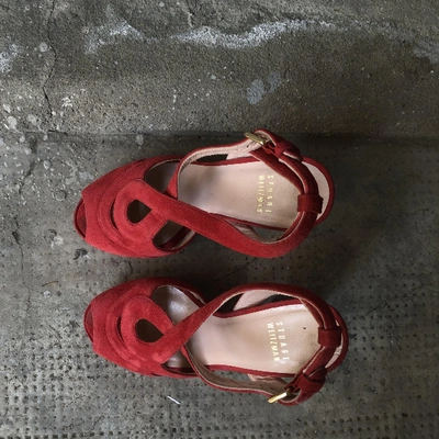 Pre-owned Stuart Weitzman Sandals In Red