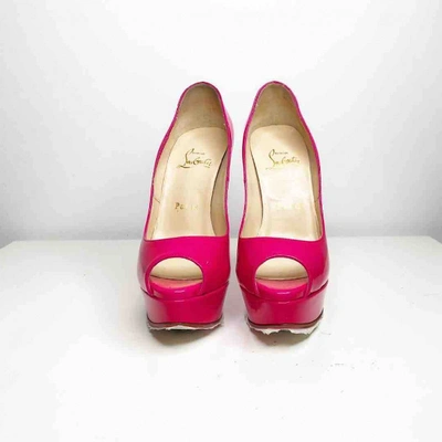 Pre-owned Christian Louboutin Pink Patent Leather Sandals