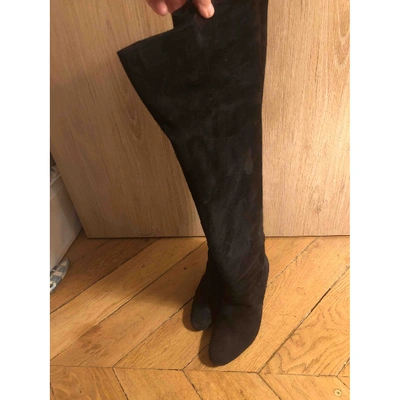 Pre-owned Pablo Riding Boots In Black