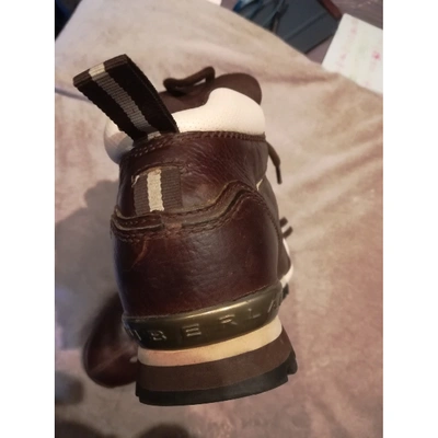 Pre-owned Timberland Brown Leather Ankle Boots