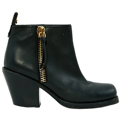 Pre-owned Giuseppe Zanotti Leather Boots In Black