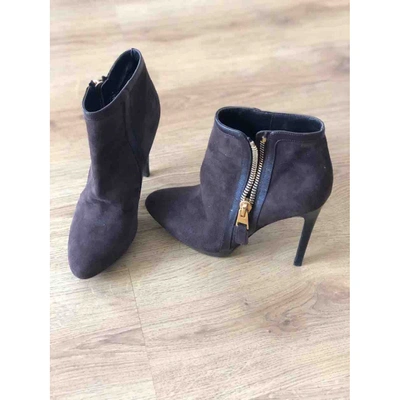 Pre-owned Tom Ford Ankle Boots In Brown