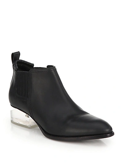 Alexander Wang Black Notched Lucite Heel Kori Ankle Boots
