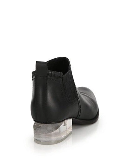 Shop Alexander Wang Kori Leather & Lucite Ankle Boots In Black