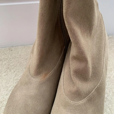 Pre-owned Yeezy Ankle Boots In Beige