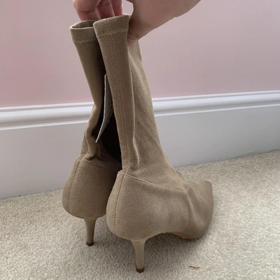 Pre-owned Yeezy Ankle Boots In Beige