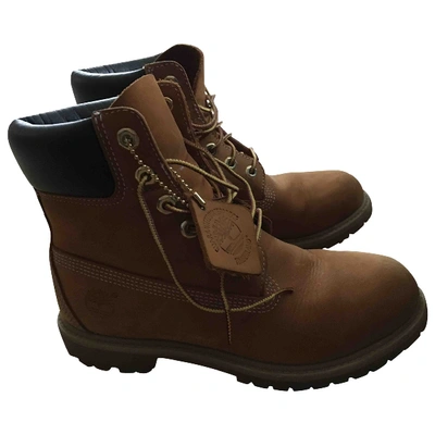 Pre-owned Timberland Leather Boots In Camel
