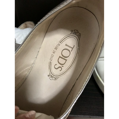 Pre-owned Tod's Leather Espadrilles In Beige