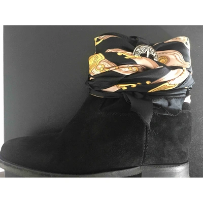 Pre-owned Via Roma Xv Ankle Boots In Black