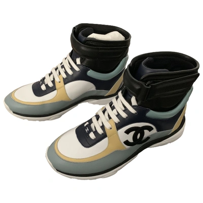 Pre-owned Chanel Ankle Strap Cloth Trainers In Multicolour