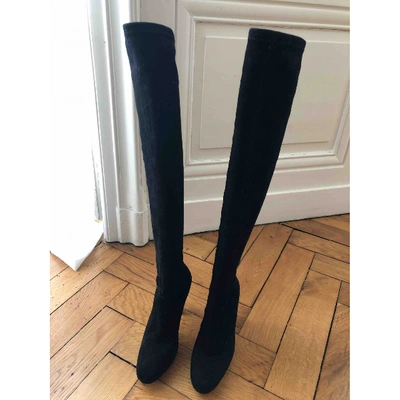 Pre-owned Jean-michel Cazabat Black Suede Boots