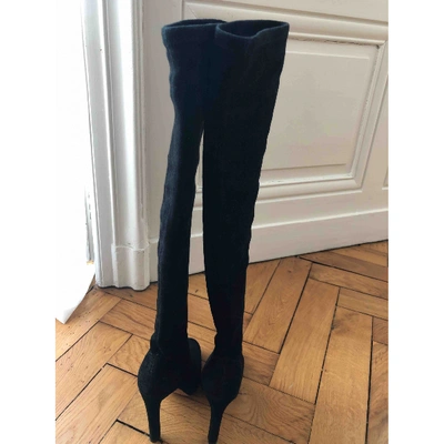 Pre-owned Jean-michel Cazabat Black Suede Boots