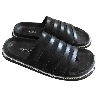 Pre-owned Senso Leather Sandal In Black