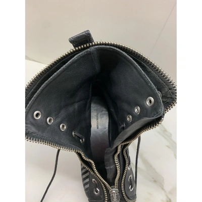 Pre-owned Alexander Wang Leather Lace Up Boots In Other