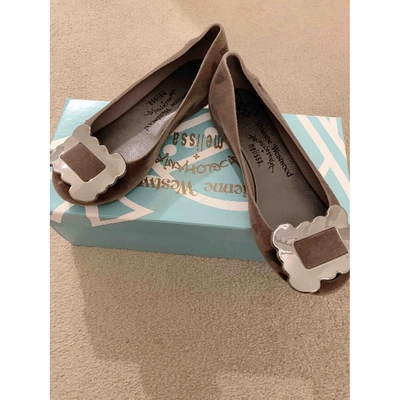Pre-owned Vivienne Westwood Anglomania Ballet Flats In Grey
