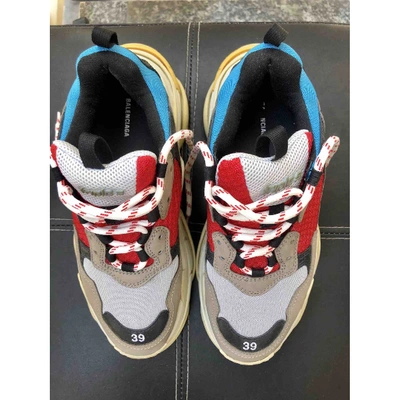 Pre-owned Balenciaga Triple S Cloth Trainers In Multicolour