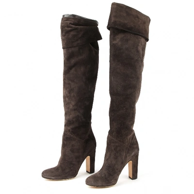 Pre-owned Brian Atwood Boots In Brown