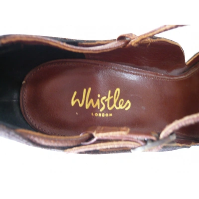 Pre-owned Whistles Glitter Heels In Brown