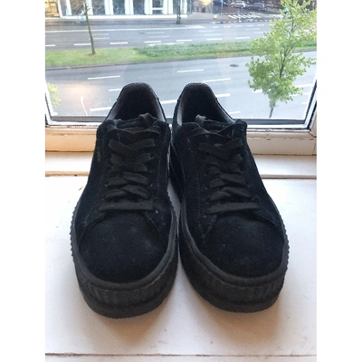 Pre-owned Fenty X Puma Black Suede Trainers