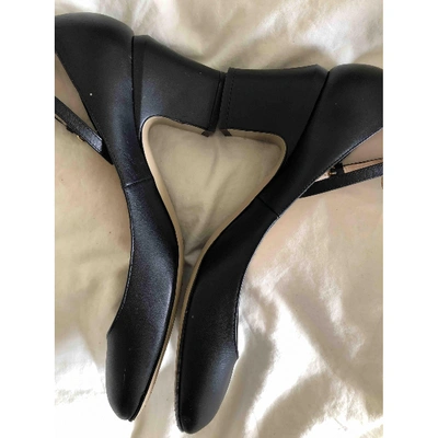 Pre-owned Valentino Garavani Tango Black Leather Heels
