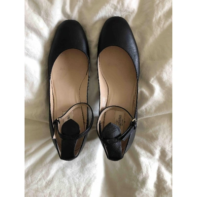 Pre-owned Valentino Garavani Tango Black Leather Heels