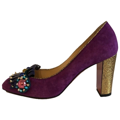 Pre-owned Christian Louboutin Heels In Purple