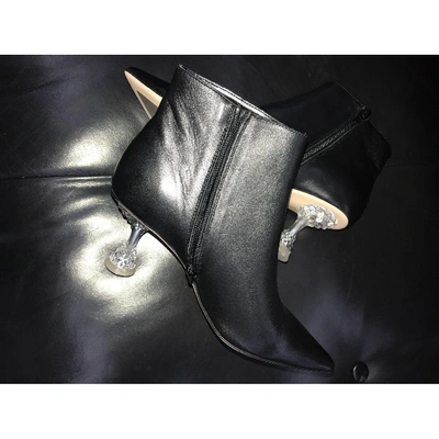 Pre-owned Tony Bianco Leather Ankle Boots In Black