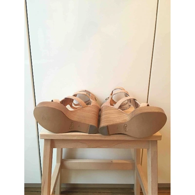 Pre-owned Chloé Leather Sandals In Pink
