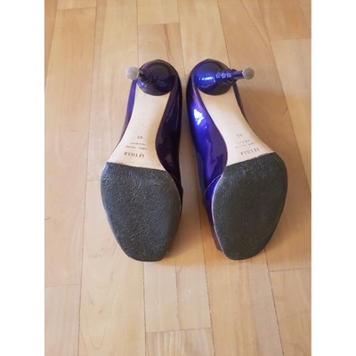 Pre-owned Le Silla Patent Leather Heels In Purple