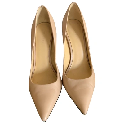 Pre-owned Theory Beige Leather Heels