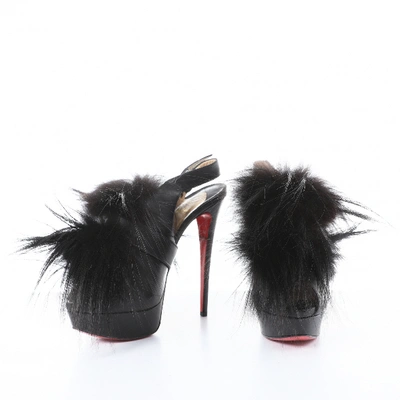 Pre-owned Christian Louboutin Black Leather Heels