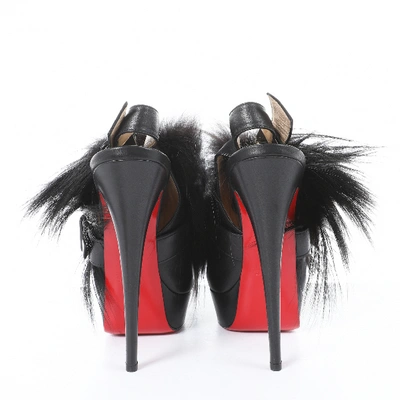 Pre-owned Christian Louboutin Black Leather Heels