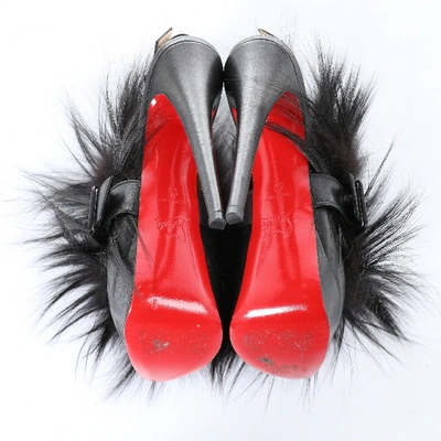 Pre-owned Christian Louboutin Black Leather Heels
