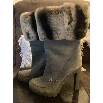 Pre-owned Dior Snow Boots In Grey