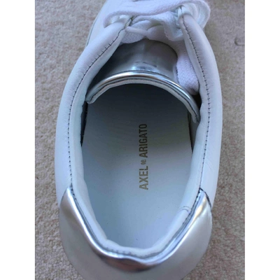 Pre-owned Axel Arigato Leather Trainers In White