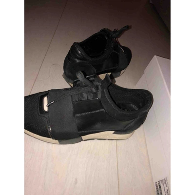 Pre-owned Balenciaga Speed Black Cloth Trainers