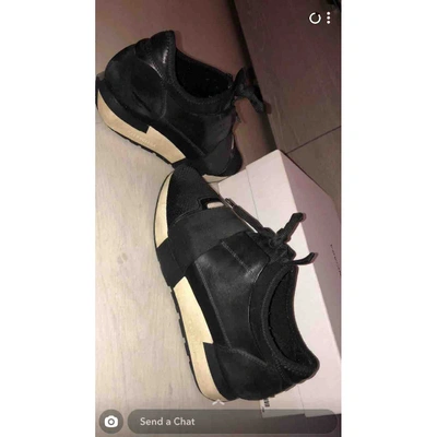 Pre-owned Balenciaga Speed Black Cloth Trainers