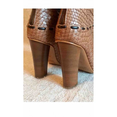 Pre-owned Chloé Camel Python Boots