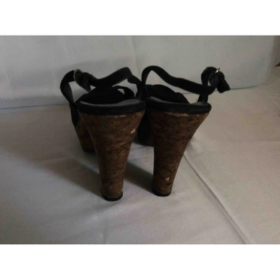 Pre-owned Gucci Sandals In Black