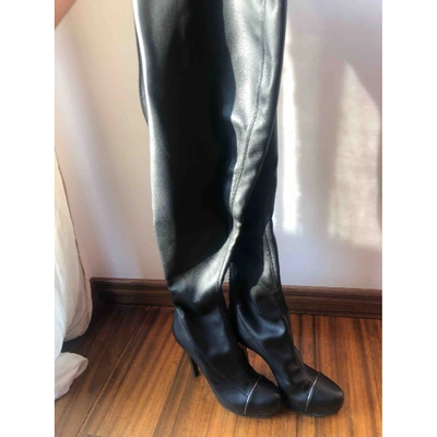 Pre-owned Diego Dolcini Leather Boots In Black