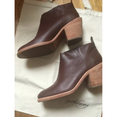 Pre-owned Rachel Comey Leather Ankle Boots In Brown