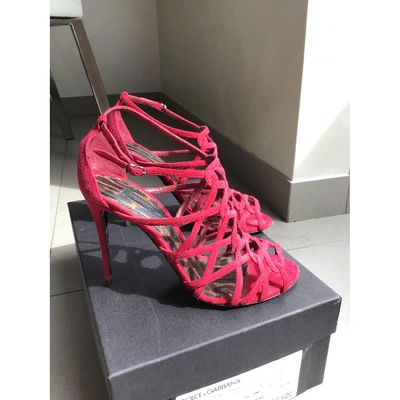 Pre-owned Dolce & Gabbana Heels In Red
