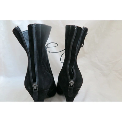 Pre-owned Bottega Veneta Lace Up Boots In Black