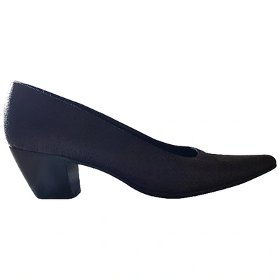 Pre-owned Walter Steiger Black Cloth Heels