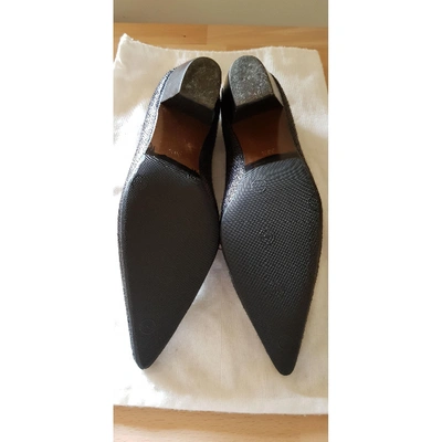 Pre-owned Walter Steiger Black Cloth Heels