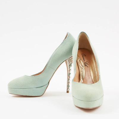 Pre-owned Aruna Seth Heels In Green